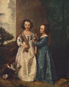 DYCK, Sir Anthony Van, Portrait of Philadelphia and Elisabeth Cary fg